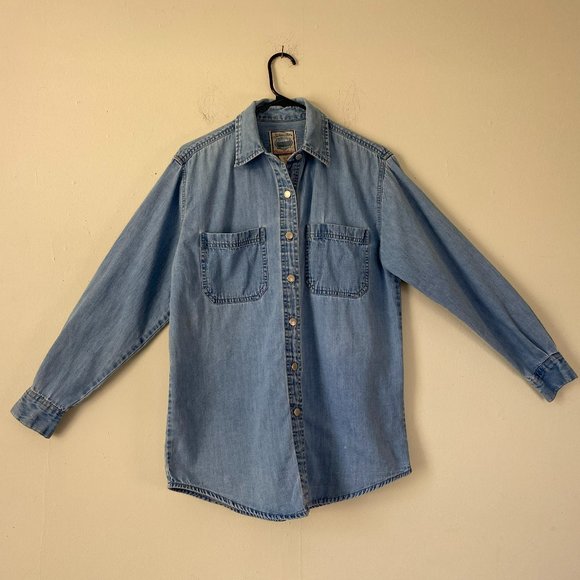 St. John's Bay Denim Collection Button-Up Shirt size S - Picture 9 of 16